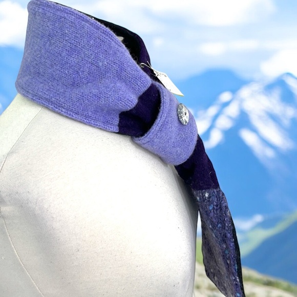 New Minfly Creations Purple Pocketed Scarf - Picture 12 of 16